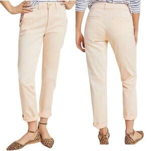 NWT ANTHROPOLOGIE Relaxed Chino Pants Peach 25